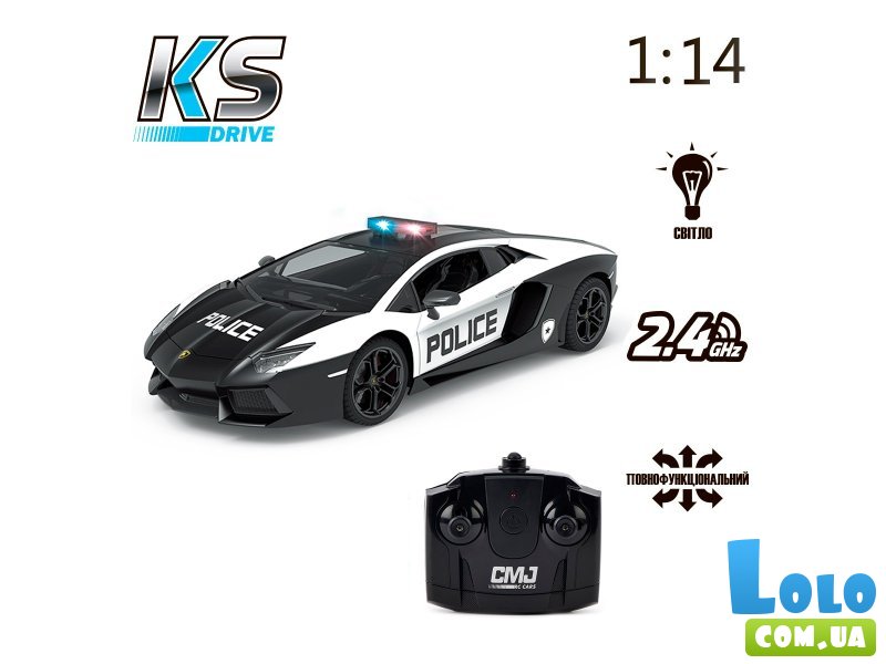 Машина Lamborghini Aventador Police на радиоуправлении, KS Drive