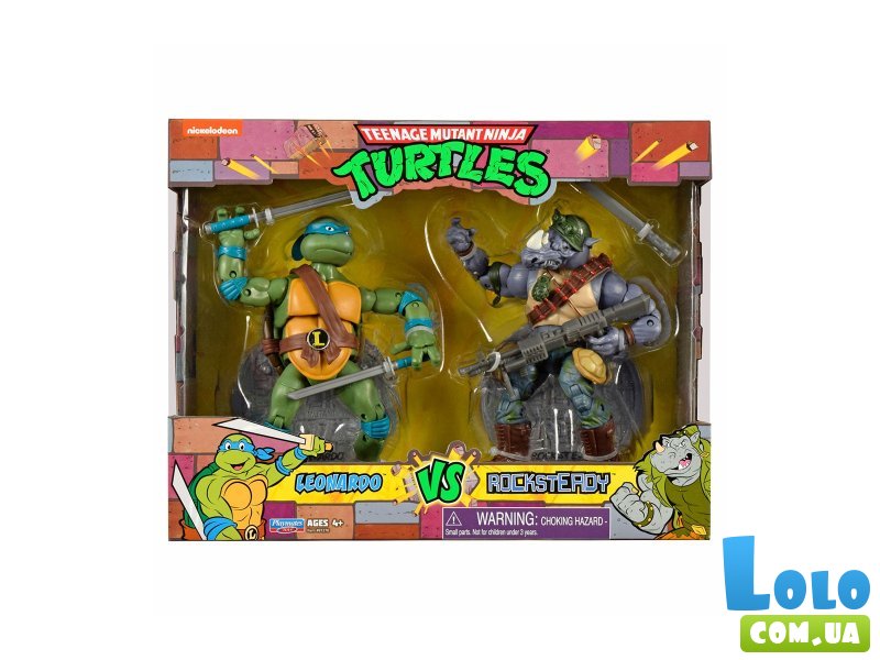 Набор фигурок Леонардо против Рокстеди, TMNT