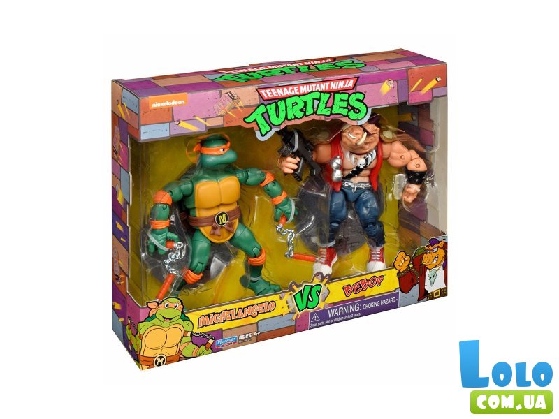 Набор фигурок Микеланджело против Бибопа, TMNT