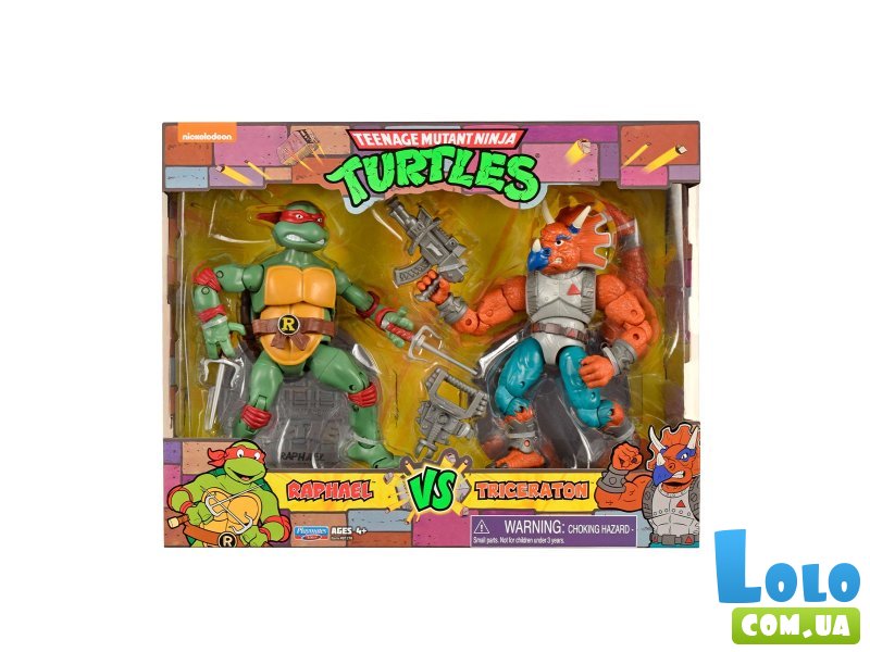 Набор фигурок Рафаэль против Трицератона, TMNT