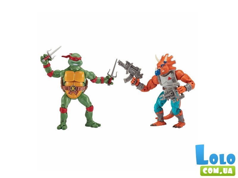 Набор фигурок Рафаэль против Трицератона, TMNT
