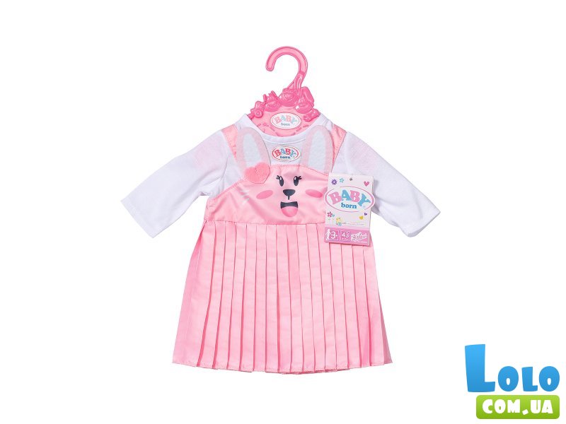 Одежда для куклы Платье с зайкой, Baby Born