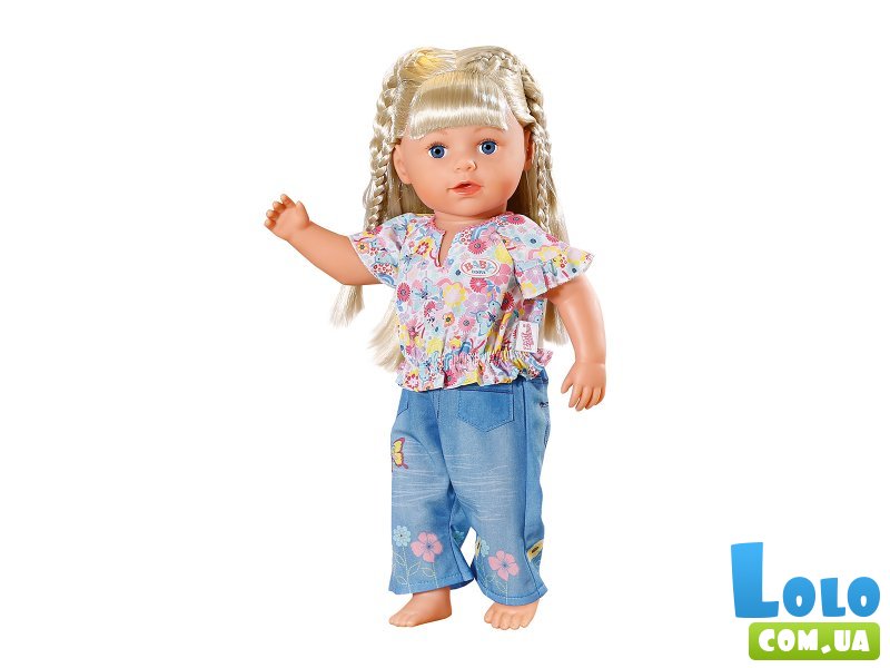 Одежда для куклы Цветочный джинс, Baby Born
