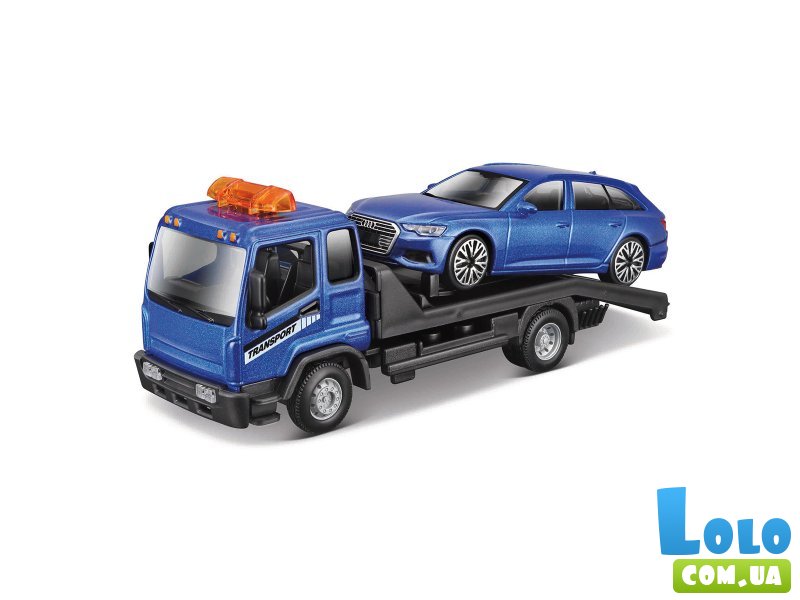 Эвакуатор с машиной Audi A6 Avant, Bburago