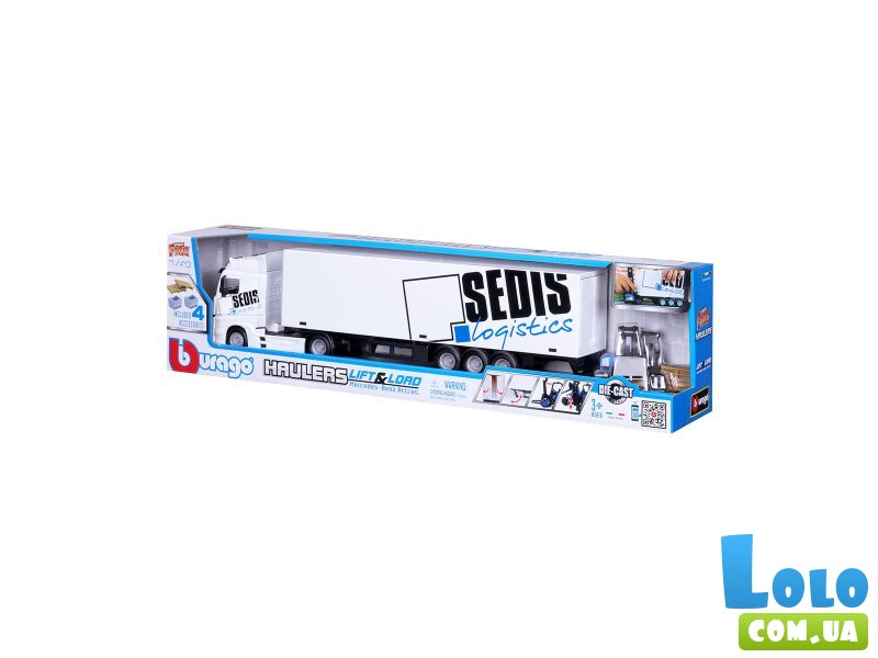 Фура Mercedes-Benz Actros с погрузчиком, Bburago