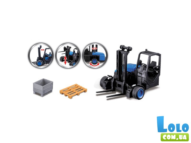 Фура Mercedes-Benz Actros с погрузчиком, Bburago