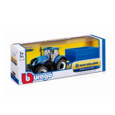 Трактор New Holland с прицепом, Bburago