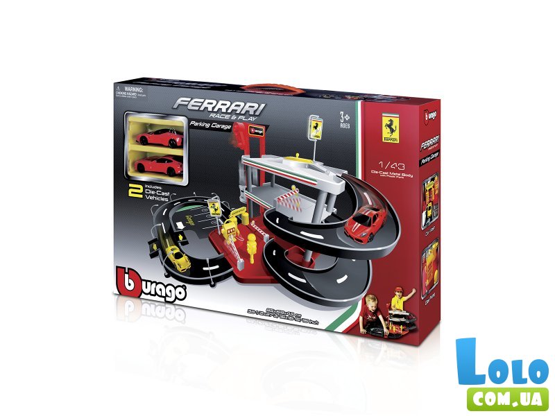 Игровой набор Гараж Ferrari, Bburago