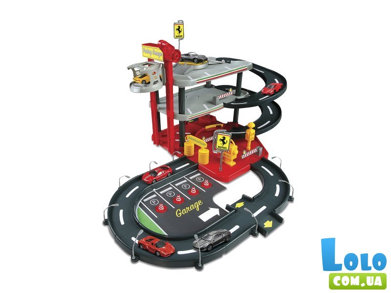 Игровой набор Гараж Ferrari, Bburago