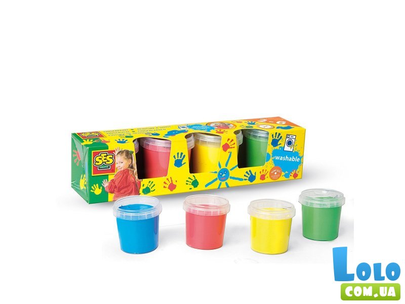 Пальчиковые краски Мои первые рисунки, SES Creative