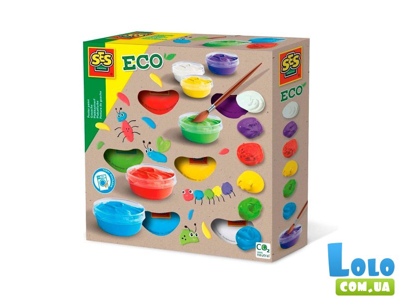 Гуашь Яркая палитра, SES Creative