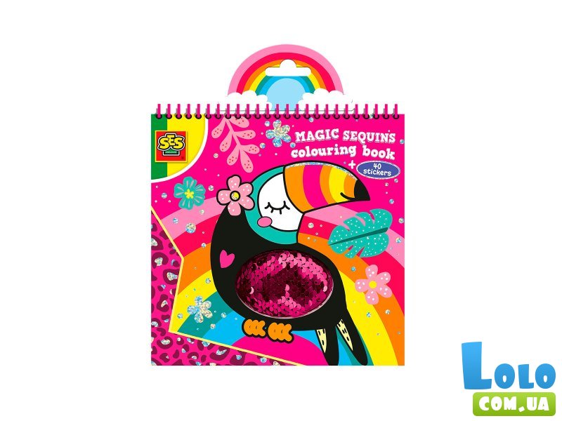 Набор для творчества Книжка-раскраска Блестки, SES Creative