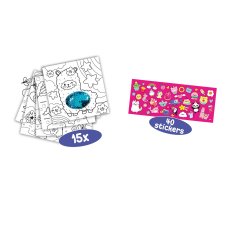 Набор для творчества Книжка-раскраска Блестки, SES Creative