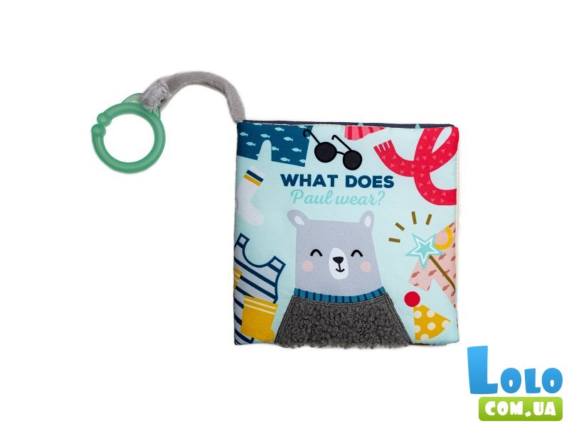 Книга для коляски Что наденет мишка Пол, Taf Toys