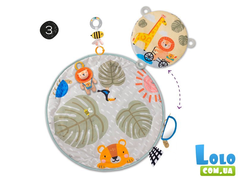 Развивающий музыкальный коврик Приключения на 360°, Taf Toys