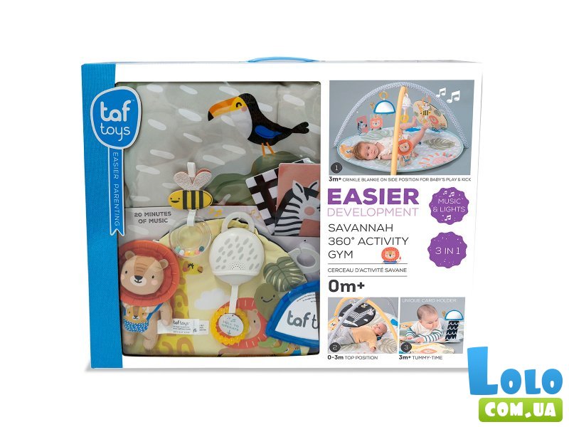 Развивающий музыкальный коврик Приключения на 360°, Taf Toys