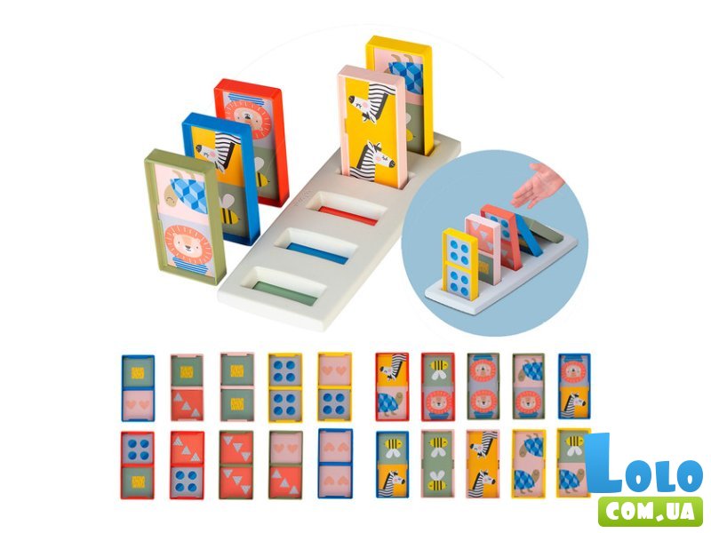 Развивающая игра коллекции Саванна – Мое первое домино, Taf Toys