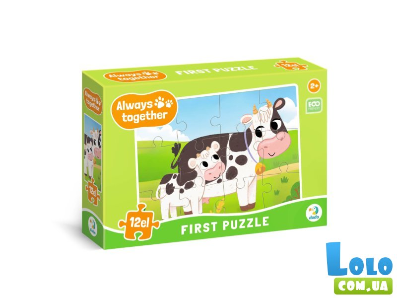 Пазл Всегда вместе. Коровки, DoDo, 12 эл.