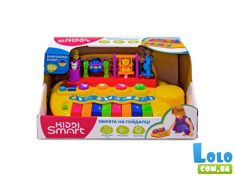 Пианино Зверята на качелях, Kiddi Smart