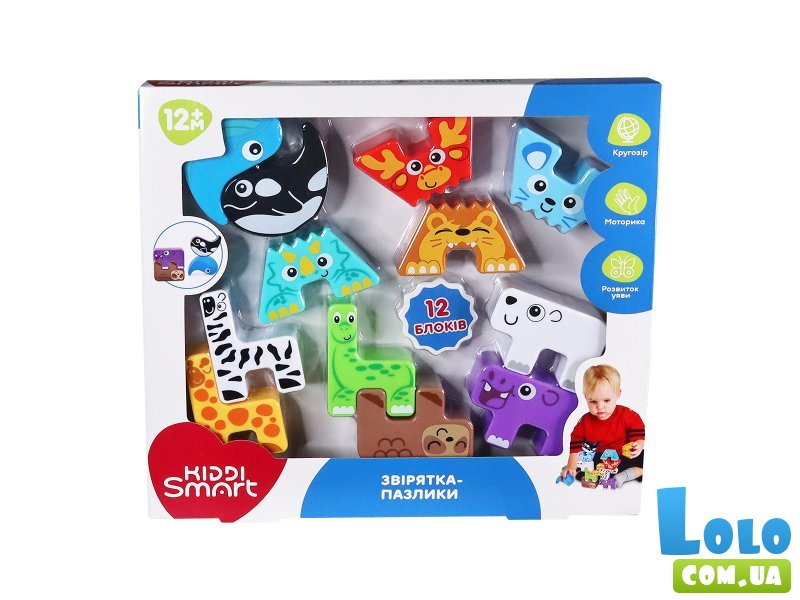 Игровой набор Зверушки-пазлы, Kiddi Smart