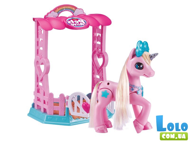 Интерактивный Единорог с домиком, Pets & Robo Alive