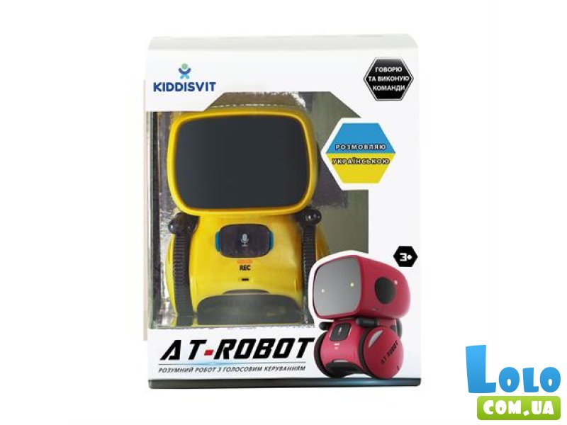 Интерактивный робот с голосовым управлением, AT-Robot (желтый, укр.)