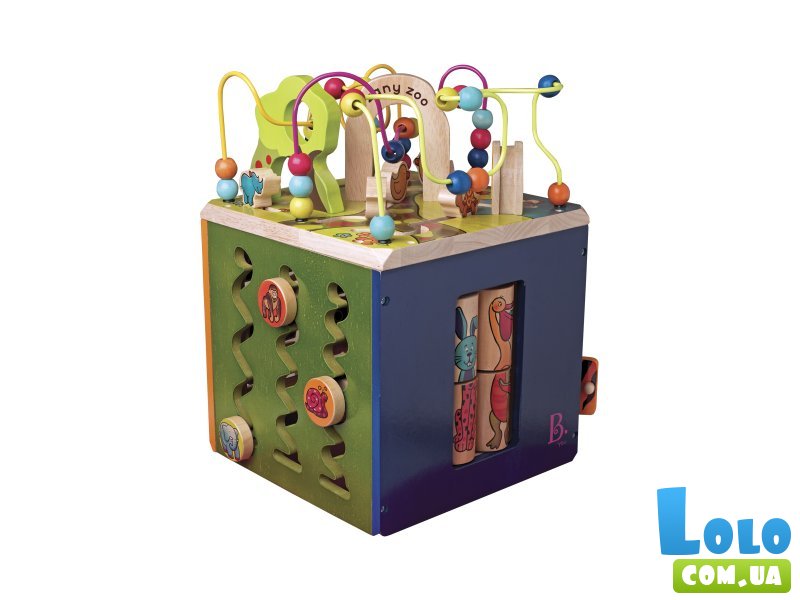 Развивающая деревянная игрушка Зоо-Куб, Battat