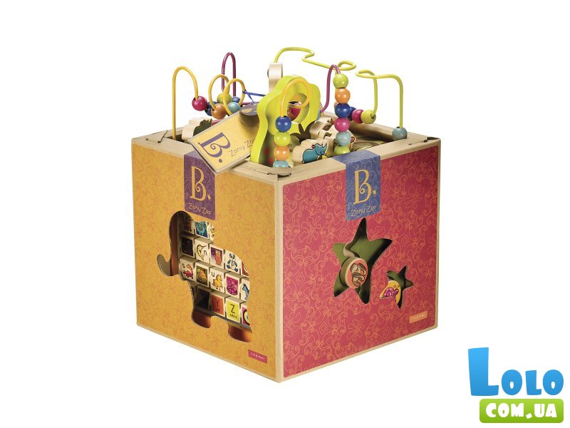 Развивающая деревянная игрушка Зоо-Куб, Battat