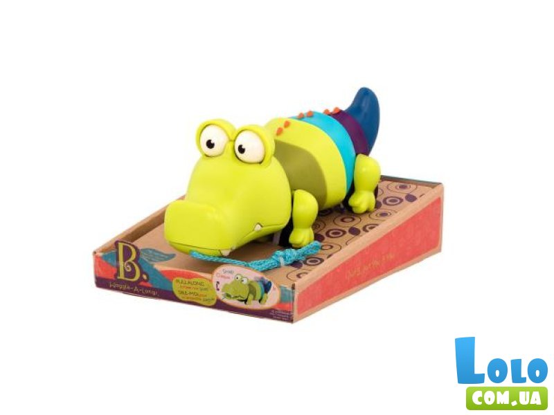 Каталка на веревочке Крокодил Клац-Клаус, Battat