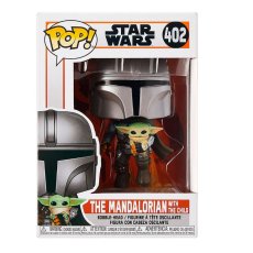 Фигурка Star Wars: Мандалорец летящий с малышом, Funko