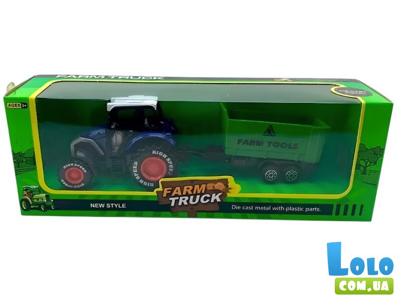 Трактор металлический с прицепом