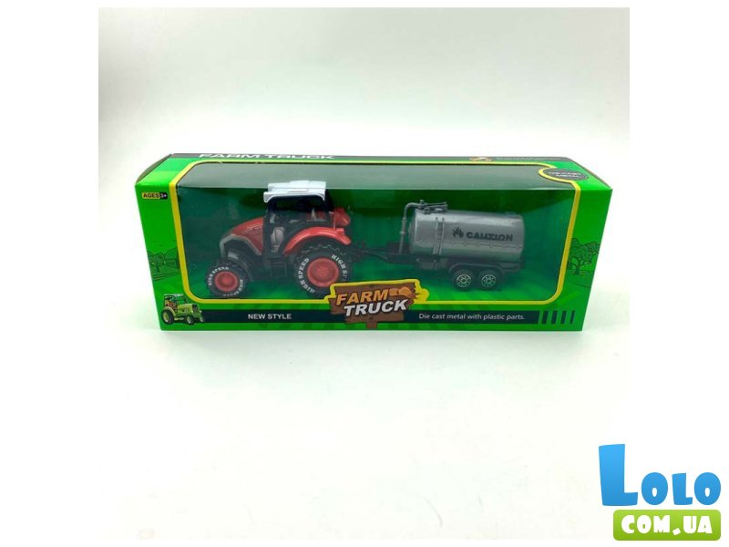 Трактор металлический с прицепом