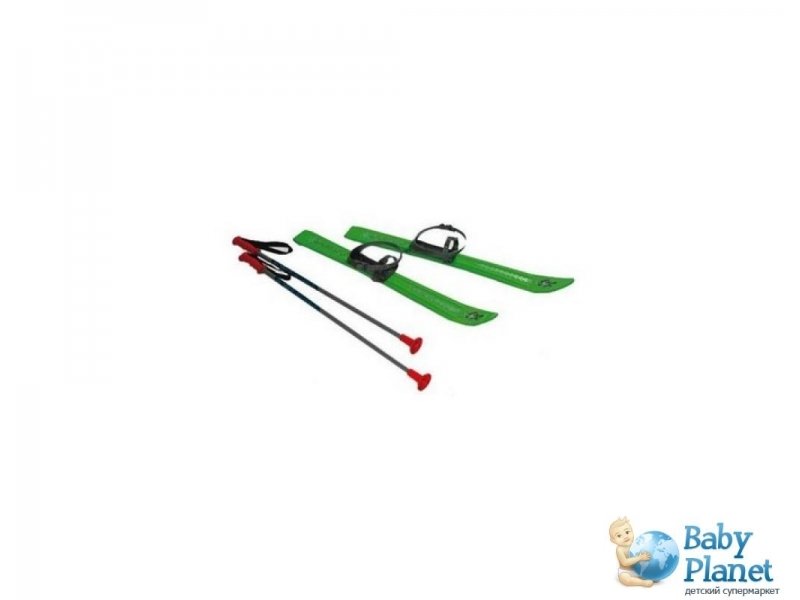 Лыжи Plast Kon Baby Ski PP SAN-04-10 (зеленые), 90 см