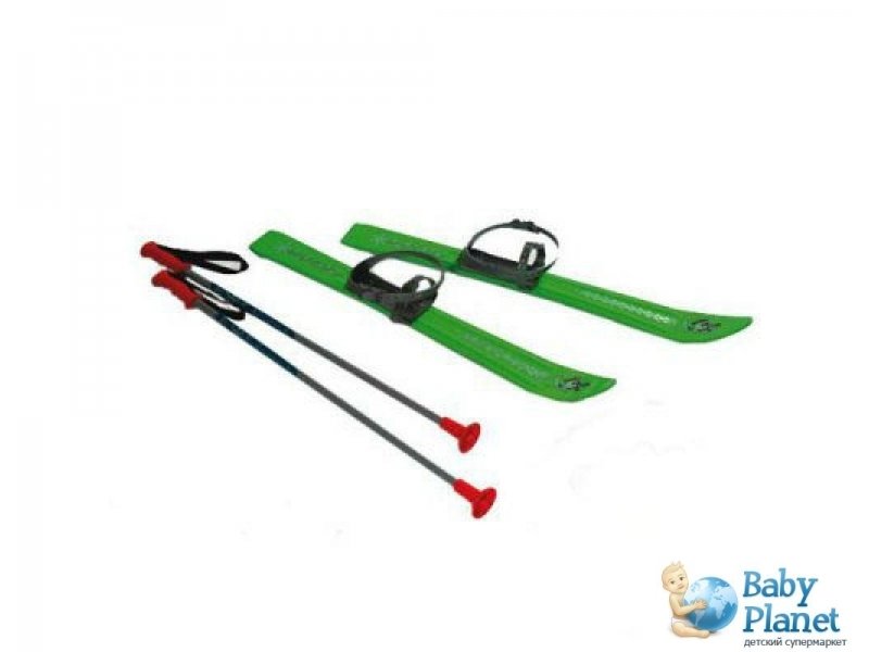 Лыжи Plast Kon Baby Ski SAN-04-05 (зеленые), 70 см