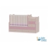 Кроватка-трансформер Bertoni Maxi Plus 70х160 см Oak&Pink (белая с розовым)