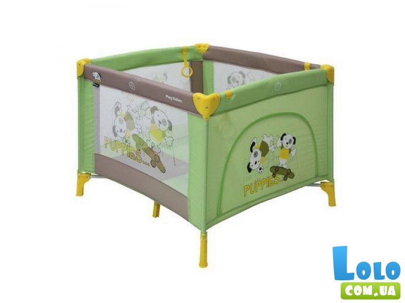Манеж Bertoni Play Station GREEN&BEIGE PUPPIES