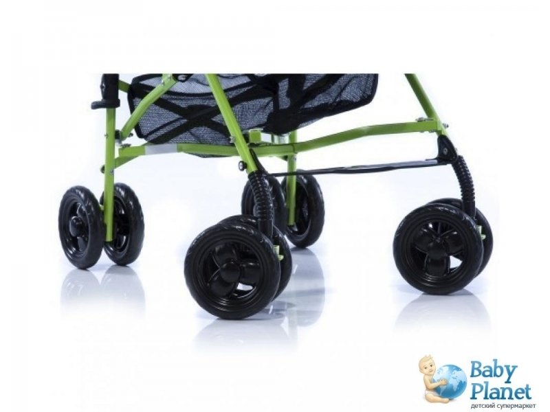 Прогулочная коляска Geoby D208-DR-F-R333 (черная с зеленым)