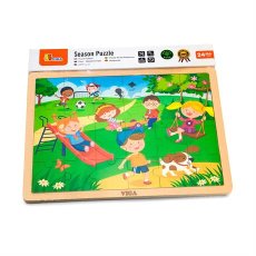 Деревянный пазл Времена года: весна, Viga Toys, 24 эл.