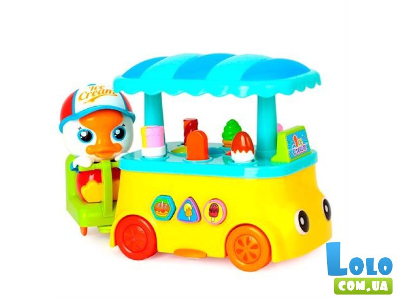 Развивающая музыкальная игрушка Утенок с мороженым, Huile Toys