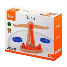 Деревянные обучающие весы с гирями, Viga Toys