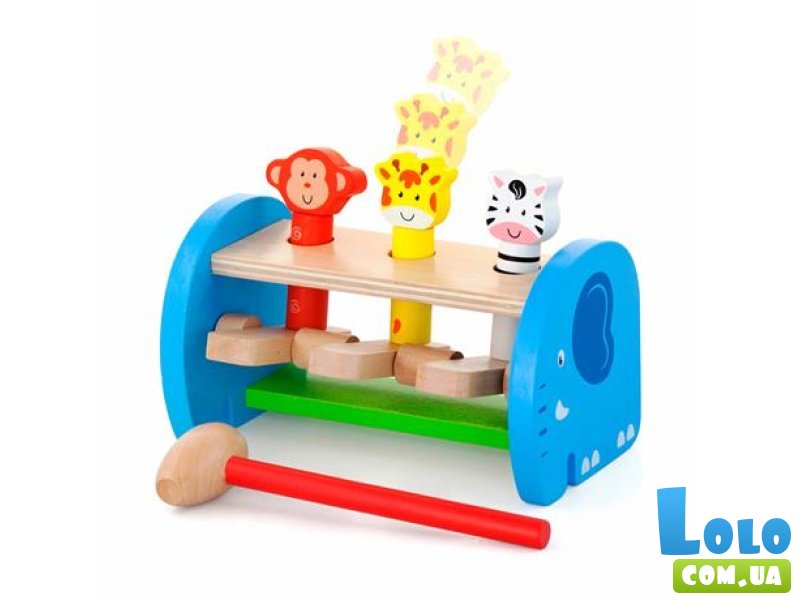 Деревянная стучалка Зверята, Viga Toys