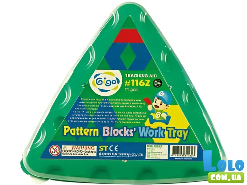 Детская мозаика Геометрическая с карточками и треугольной основой, Gigo
