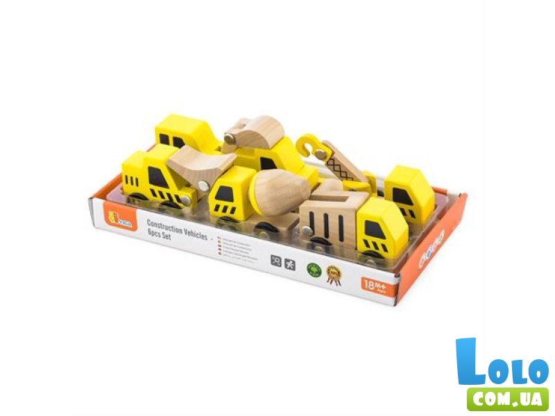 Набор машинок Стройтехника, Viga Toys