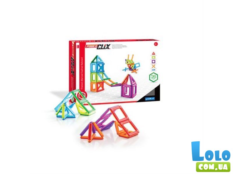 Магнитный конструктор PowerClix Frames, Guidecraft (G9199), 26 дет.
