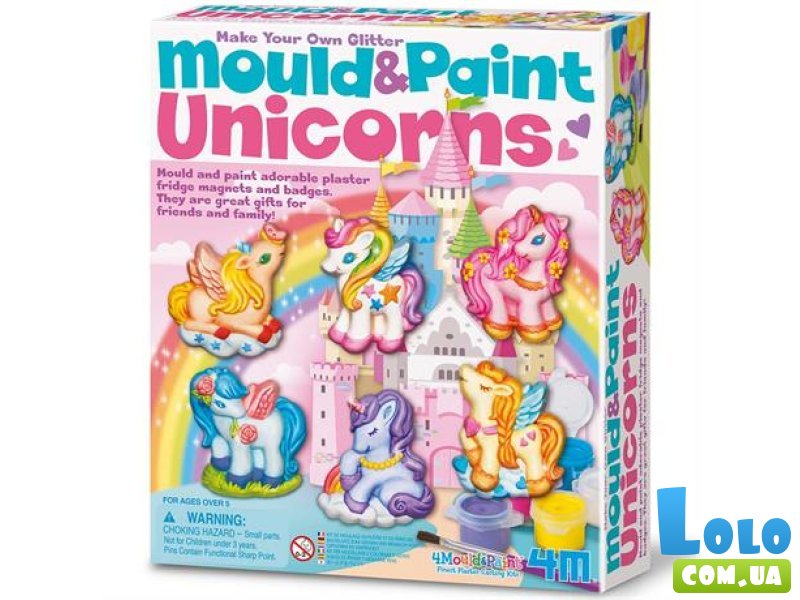 Набор для создания магнитов из гипса Единорог, 4M