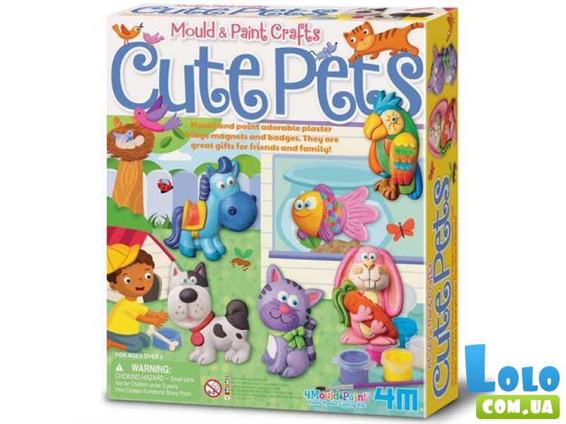 Набор для создания магнитов из гипса Домашние питомцы, 4M