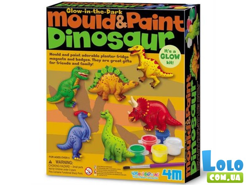 Набор для создания магнитов из гипса Динозавры, 4M