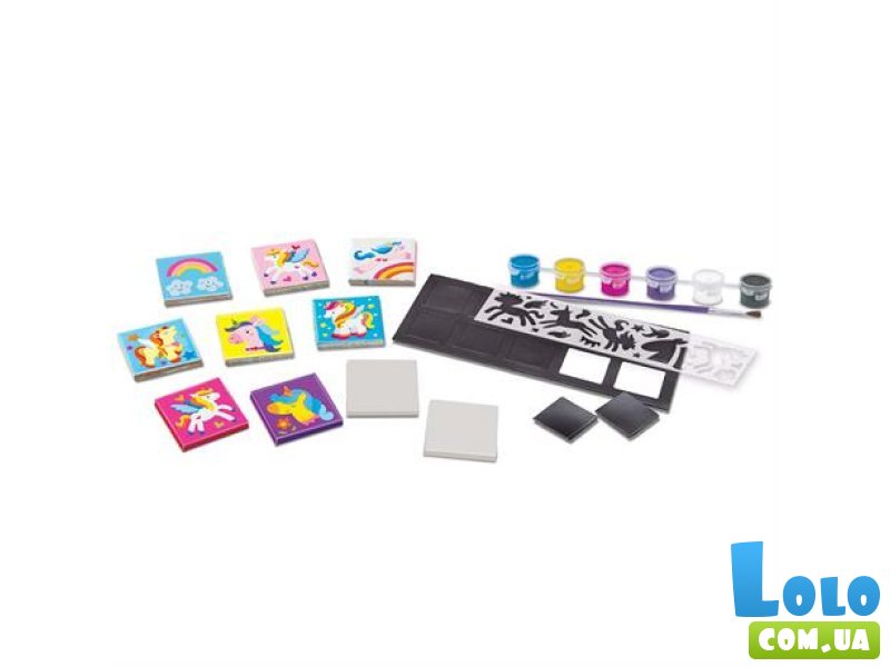 Набор для раскрашивания магнитов Единороги, 4M