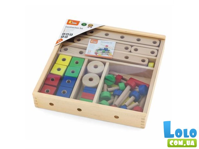 Деревянный конструктор, Viga Toys (50490), 53 дет.