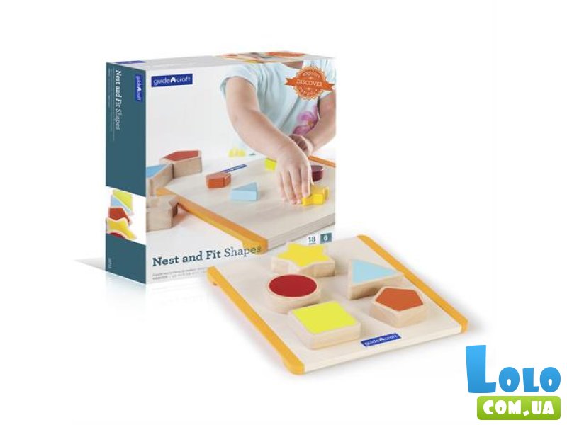 Деревянная рамка-вкладыш Фигуры, Guidecraft